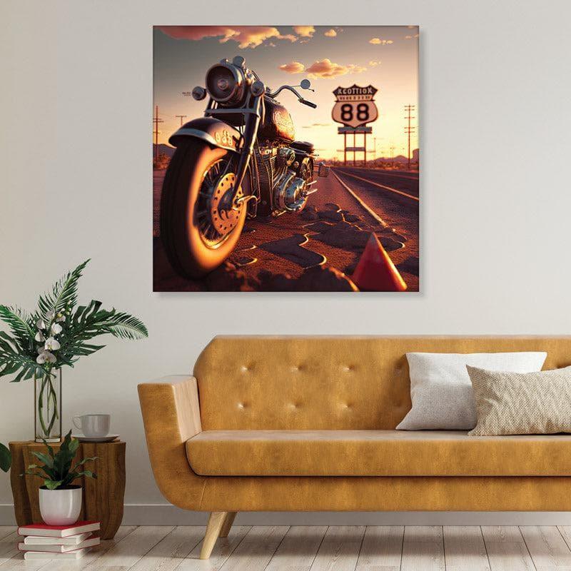 Wall Art & Paintings - Retro Roadway Bike Wall Art