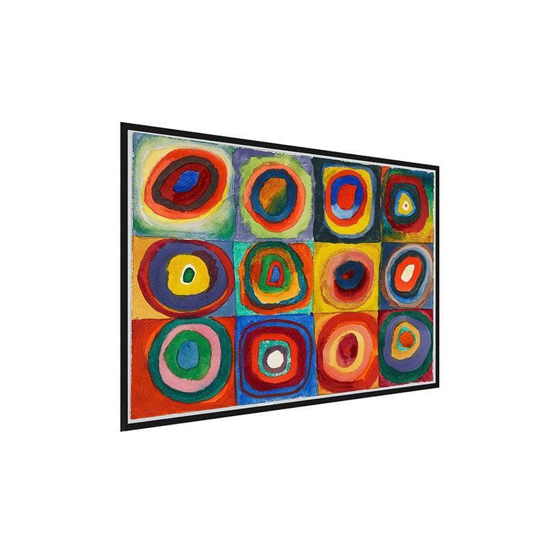 Wall Art & Paintings - Rings Canvas Painting By Kandinsky - Black Frame