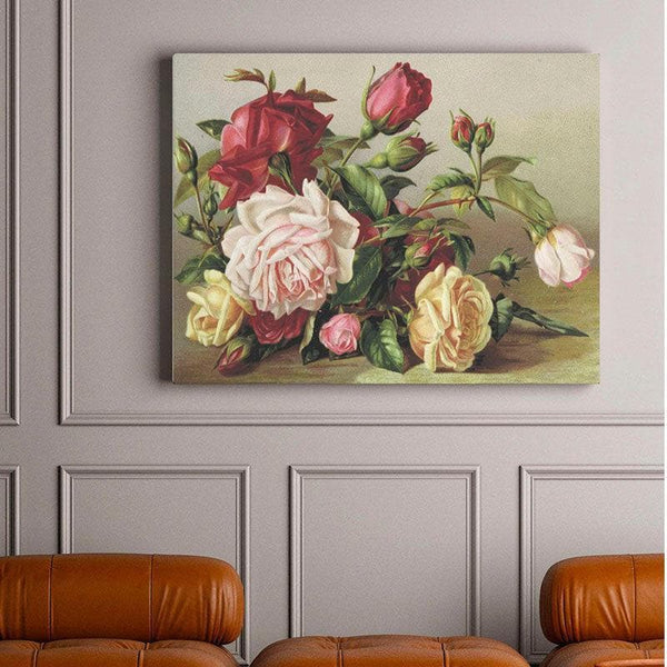 Wall Art & Paintings - Roses Loves Knots Wall Painting - Gallery Wrap