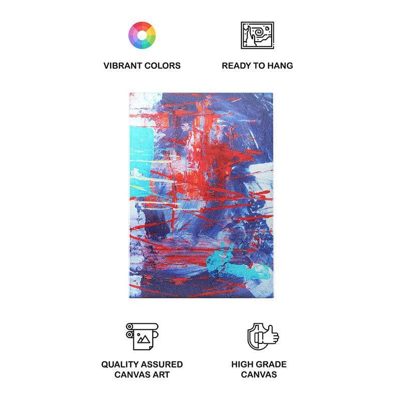 Buy Royal Red and Blue Abstract Painting - Gallery Wrap Wall Art & Paintings from Vaaree