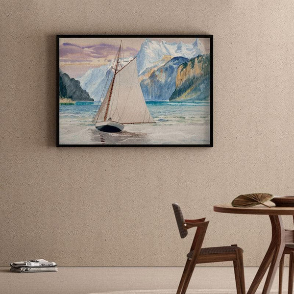 Wall Art & Paintings - Sailboat Voyage Wall Painting - Black Frame