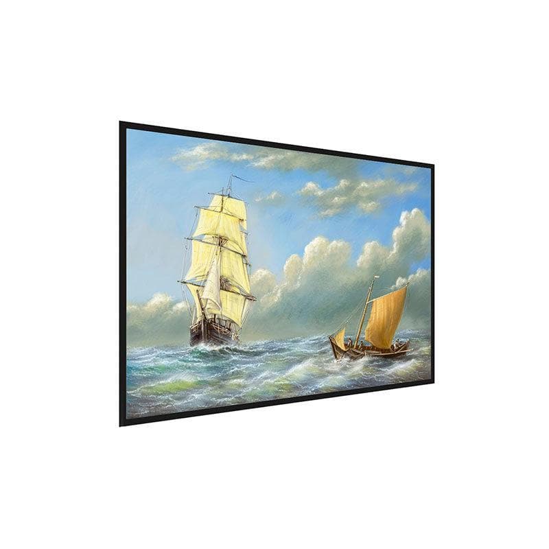 Wall Art & Paintings - Sailing Ship Canvas Painting - Black Frame