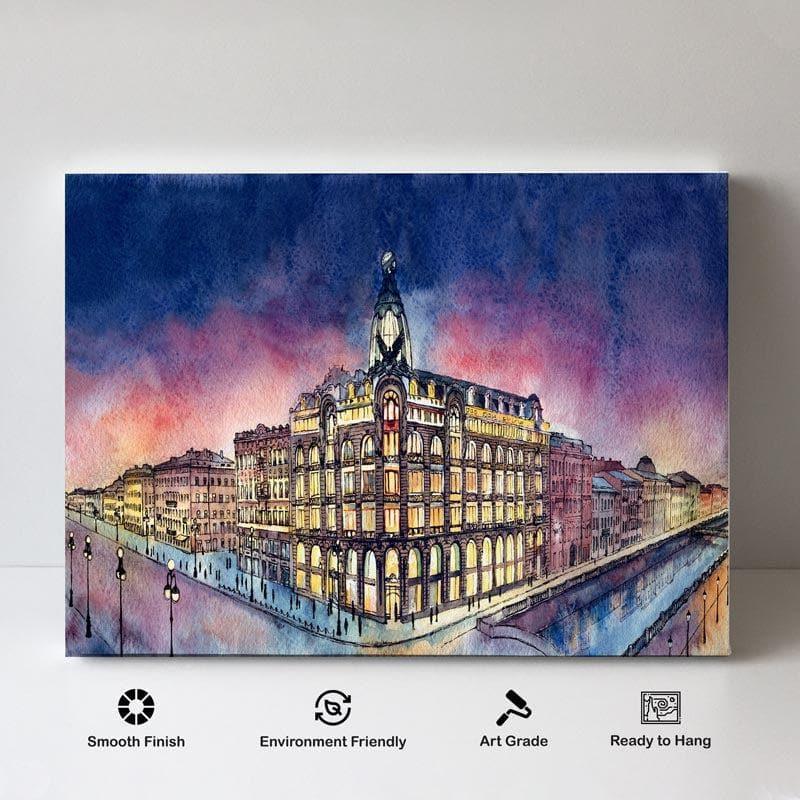 Wall Art & Paintings - Saint-Petersburg Wall Painting - Gallery Wrap