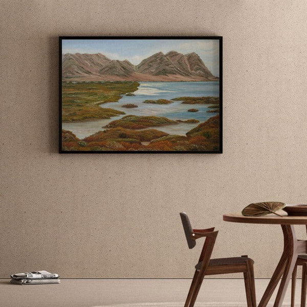 Wall Art & Paintings - Salt Marsh Wall Painting - Black Frame