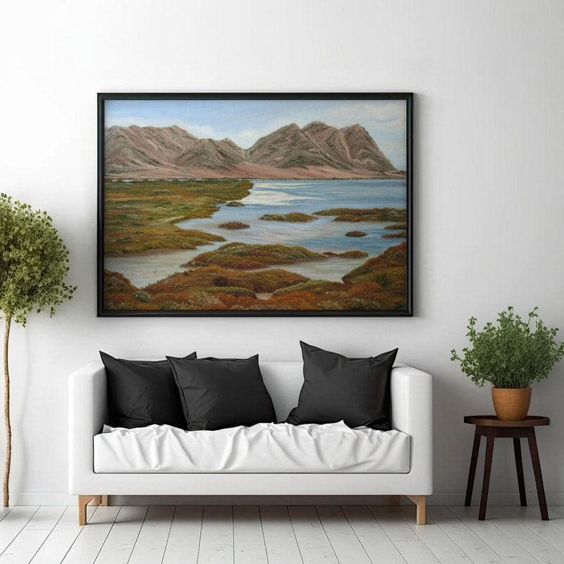 Wall Art & Paintings - Salt Marsh Wall Painting - Black Frame