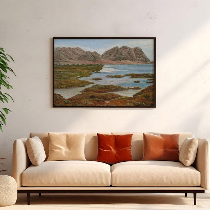 Wall Art & Paintings - Salt Marsh Wall Painting - Black Frame