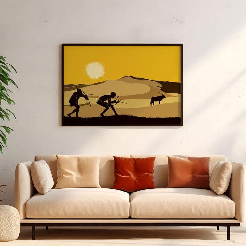 Wall Art & Paintings - San Hunter Wall Painting - Black Frame