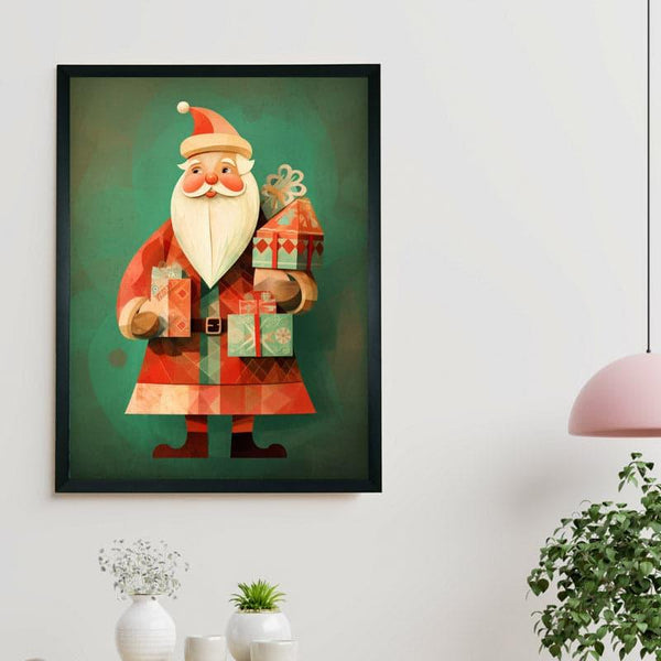 Buy Santa Surprise Wall Art Wall Art & Paintings from Vaaree