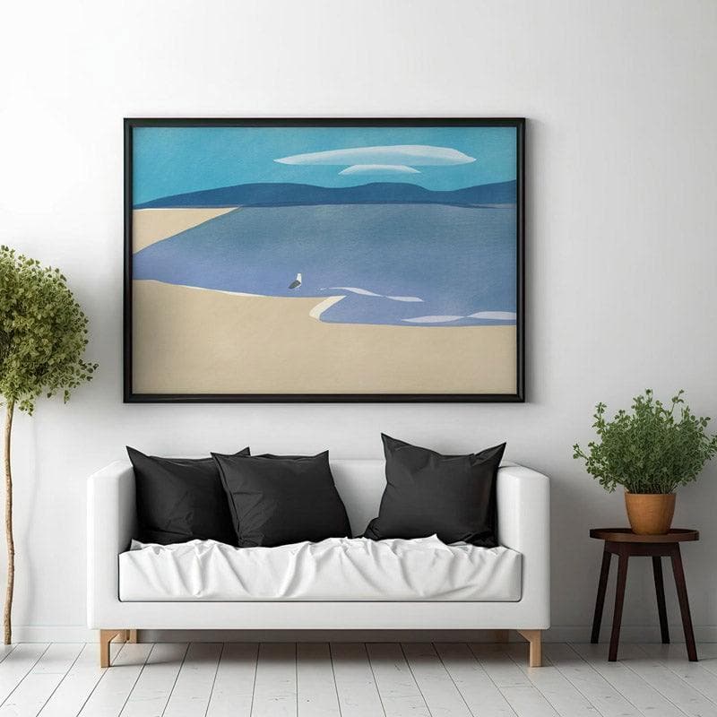 Buy Seagull Baywatch Wall Painting - Black Frame Wall Art & Paintings from Vaaree