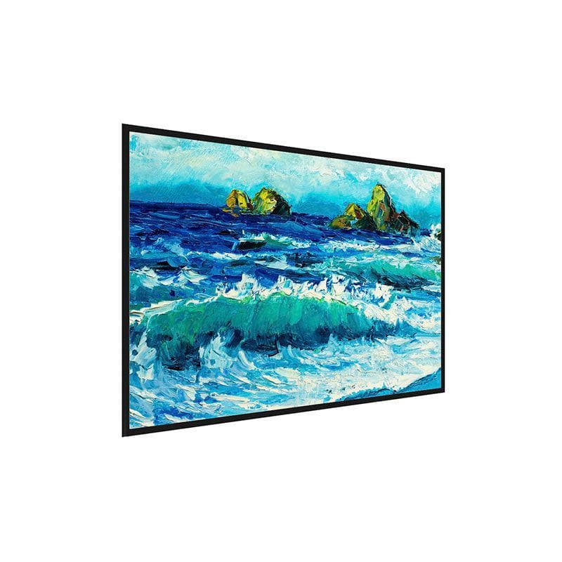 Wall Art & Paintings - Seawave Canvas Painting - Black Frame