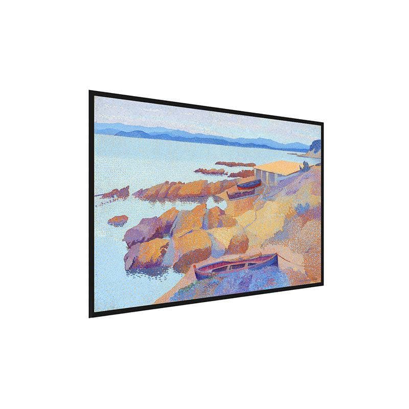 Wall Art & Paintings - Serene Beach Wall Painting - Black Frame