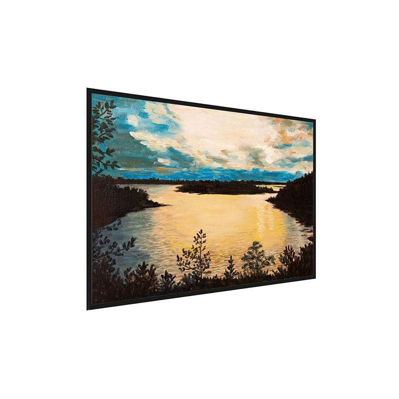 Wall Art & Paintings - Serene Sunset Wall Painting - Black Frame