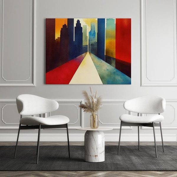 Wall Art & Paintings - Skyline Splash Wall Painting - Gallery Wrap