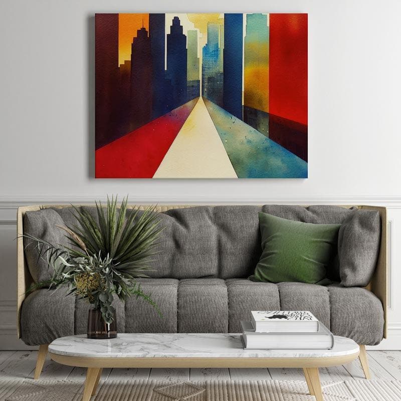 Wall Art & Paintings - Skyline Splash Wall Painting - Gallery Wrap