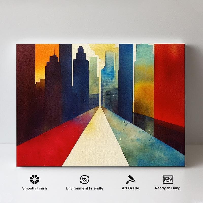 Wall Art & Paintings - Skyline Splash Wall Painting - Gallery Wrap