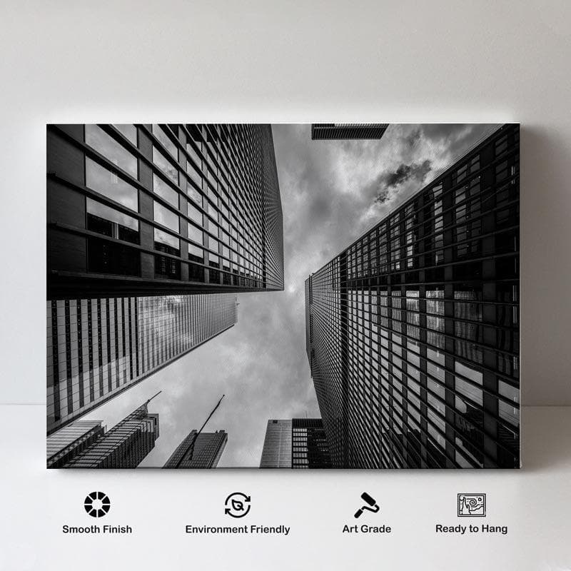 Wall Art & Paintings - Skyscraper Symphony Wall Painting - Gallery Wrap