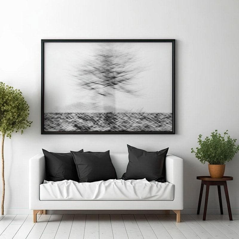 Wall Art & Paintings - Snow Blur Wall Painting - Black Frame