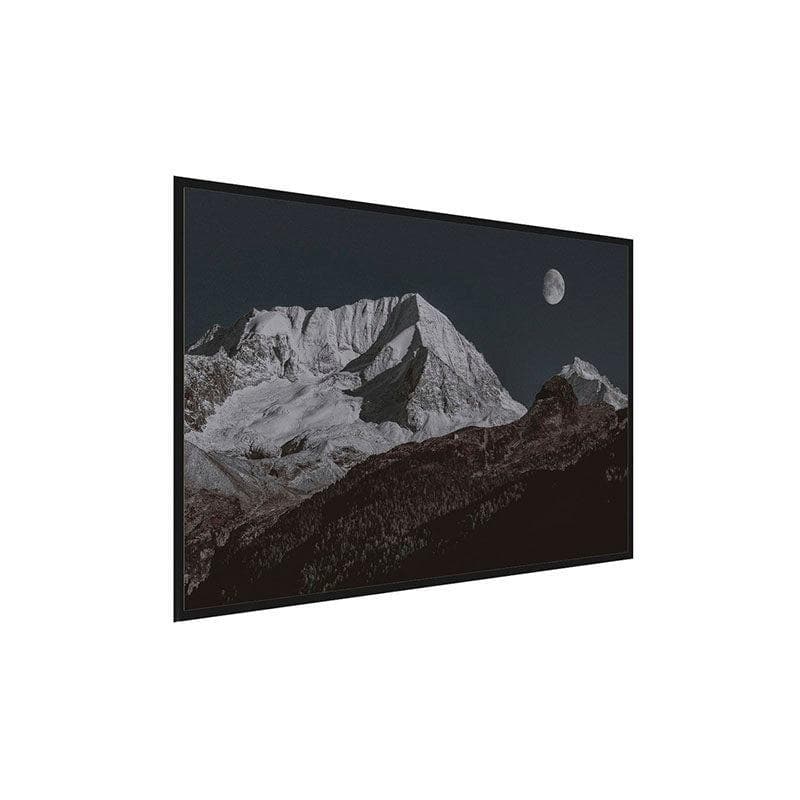 Wall Art & Paintings - Snow Covered Mountain Tip Wall Painting - Black Frame