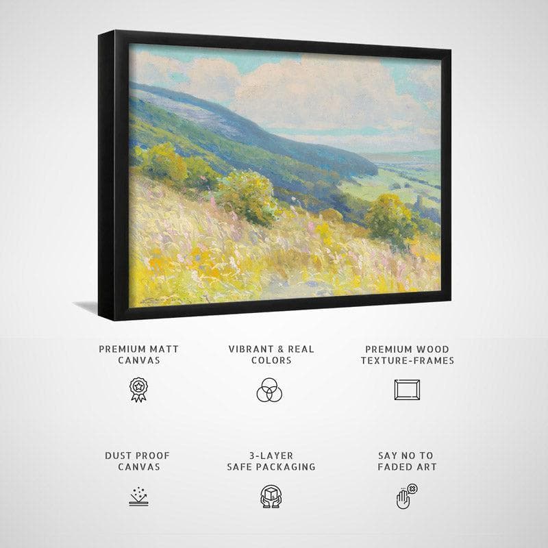 Wall Art & Paintings - Sping Charm Landscape Wall Painting - Black Frame