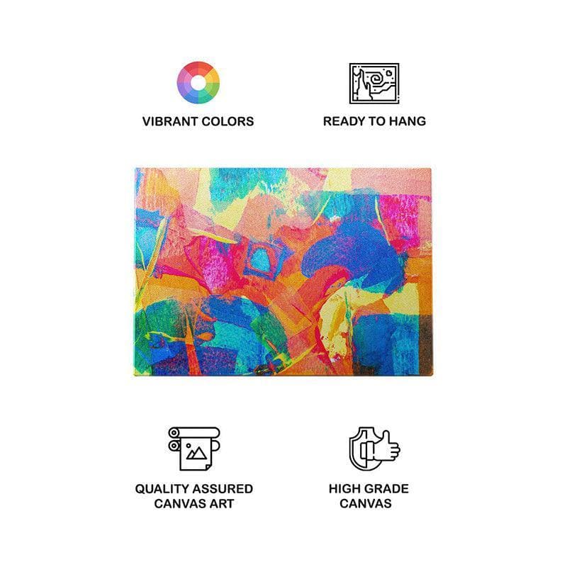 Buy Spring Color Abstract Wall Painting - Gallery Wrap Wall Art & Paintings from Vaaree