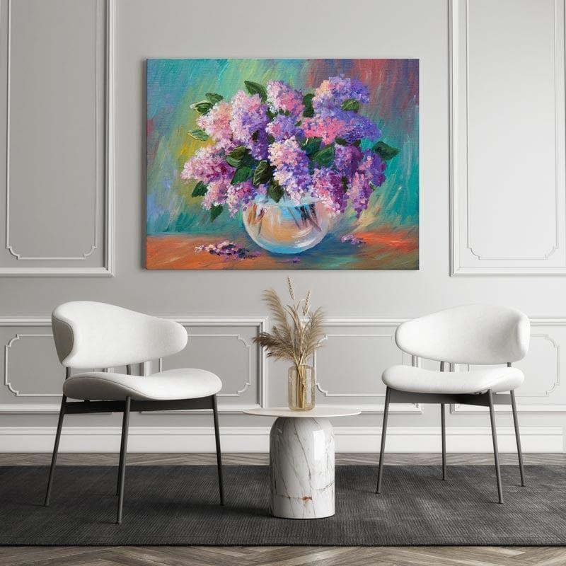 Buy Spring Lilac In A Vase Wall Painting - Gallery Wrap Wall Art & Paintings from Vaaree