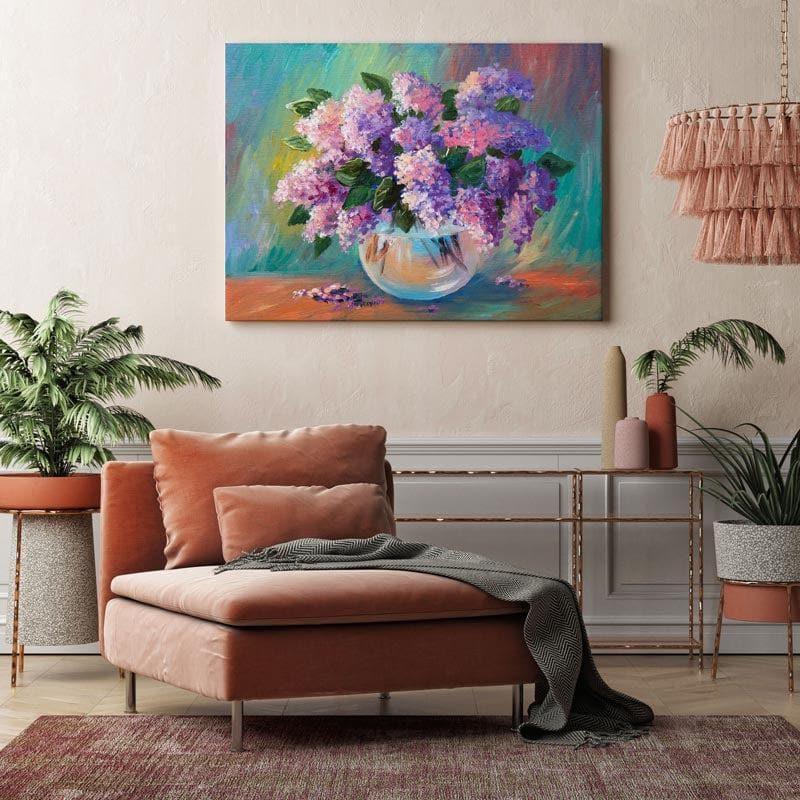 Wall Art & Paintings - Spring Lilac In A Vase Wall Painting - Gallery Wrap