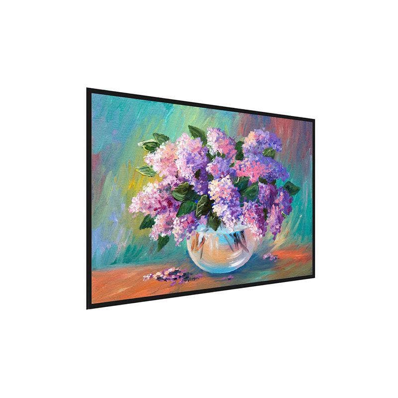 Wall Art & Paintings - Spring Lilac Wall Painting - Black Frame