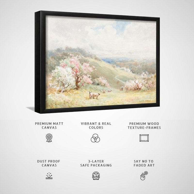 Wall Art & Paintings - Spring Mist Wall Painting - Black Frame