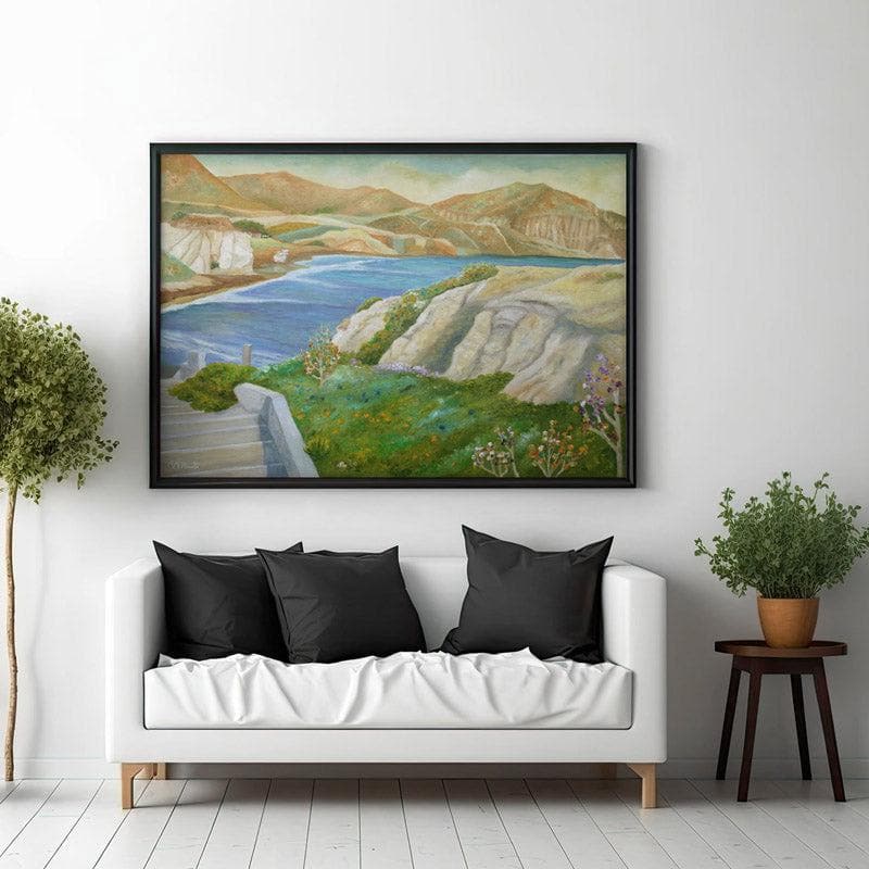 Wall Art & Paintings - Springing Down The Shore Wall Painting - Black Frame