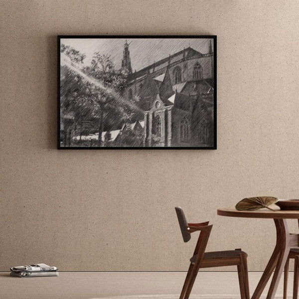 Wall Art & Paintings - St.Bavo in Haarlem - Black Frame