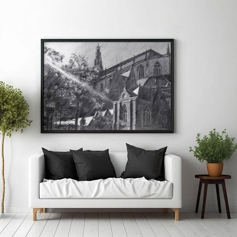 Wall Art & Paintings - St.Bavo in Haarlem - Black Frame