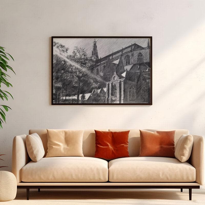 Buy St.Bavo in Haarlem - Black Frame Wall Art & Paintings from Vaaree