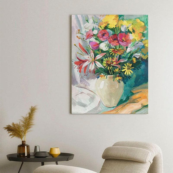 Wall Art & Paintings - Still Life With A Bouquet Wall Painting - Gallery Wrap