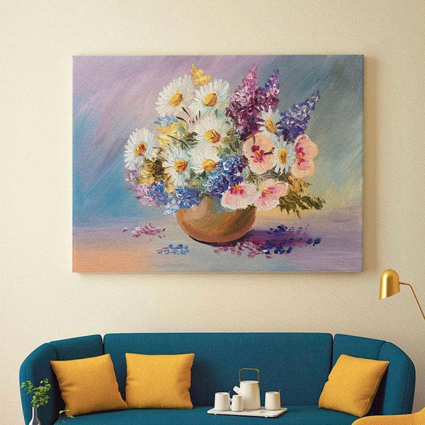 Wall Art & Paintings - Summer Flowers Wall Painting - Gallery Wrap