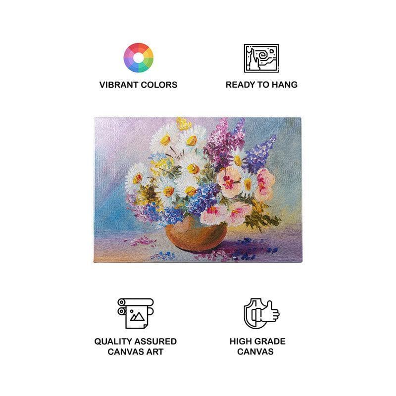 Buy Summer Flowers Wall Painting - Gallery Wrap Wall Art & Paintings from Vaaree