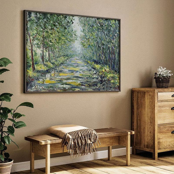 Wall Art & Paintings - Summer Forest Wall Painting - Black Frame