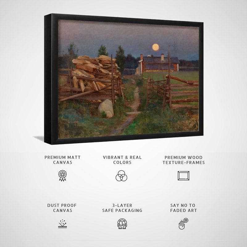 Buy Summer Night Moon By Eero Järnefelt - Black Frame Wall Art & Paintings from Vaaree