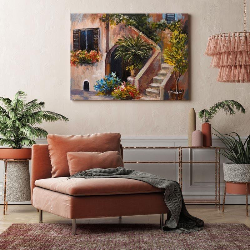 Wall Art & Paintings - Summer Terrace Wall Painting - Gallery Wrap