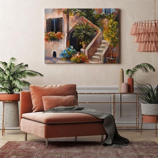 Wall Art & Paintings - Summer Terrace Wall Painting - Gallery Wrap