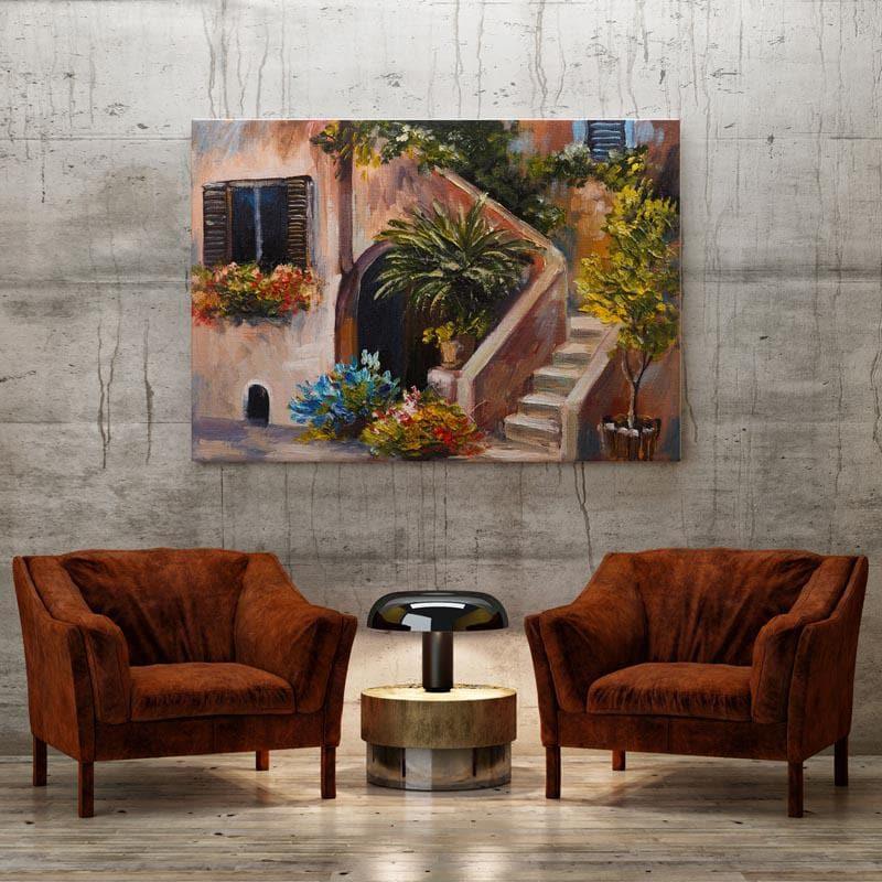 Wall Art & Paintings - Summer Terrace Wall Painting - Gallery Wrap