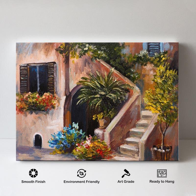 Wall Art & Paintings - Summer Terrace Wall Painting - Gallery Wrap