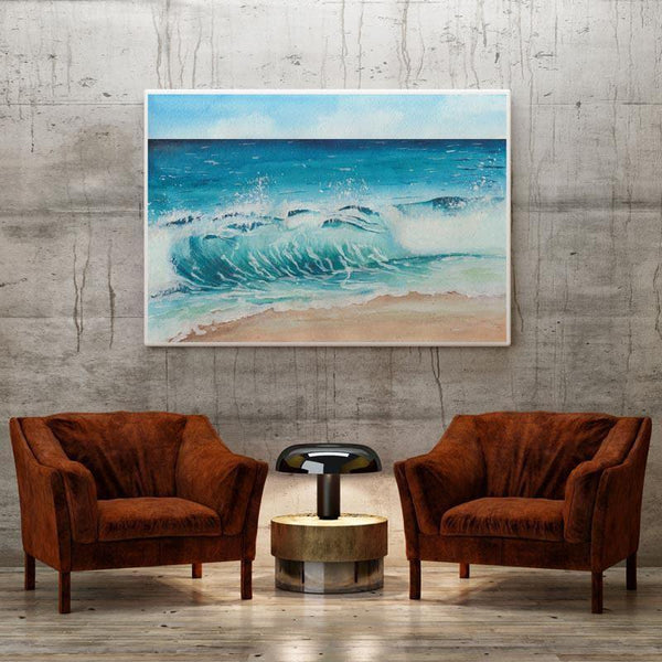 Wall Art & Paintings - Summer Tropical Beach Painting - Gallery Wrap