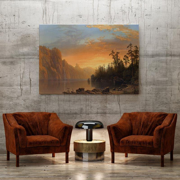 Wall Art & Paintings - Sunet Near Forest Wall Painting - Gallery Wrap