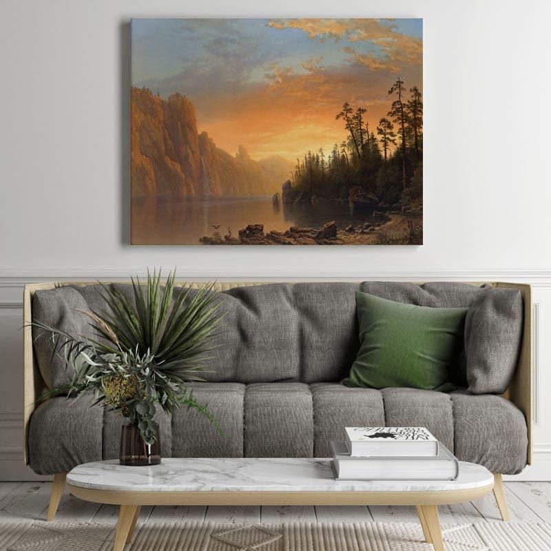 Wall Art & Paintings - Sunet Near Forest Wall Painting - Gallery Wrap