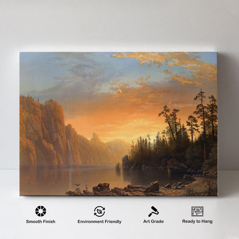 Wall Art & Paintings - Sunet Near Forest Wall Painting - Gallery Wrap