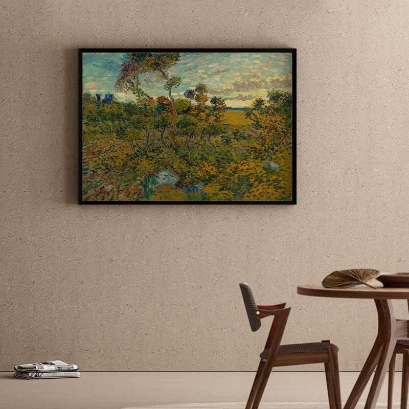 Wall Art & Paintings - Sunset At Montmajour By Vincent Van Gogh - Black Frame