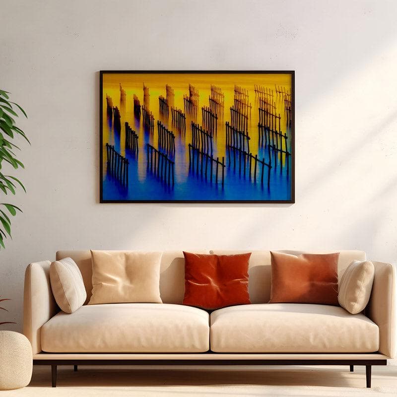 Wall Art & Paintings - Sunset Glimpse Wall Painting - Black Frame