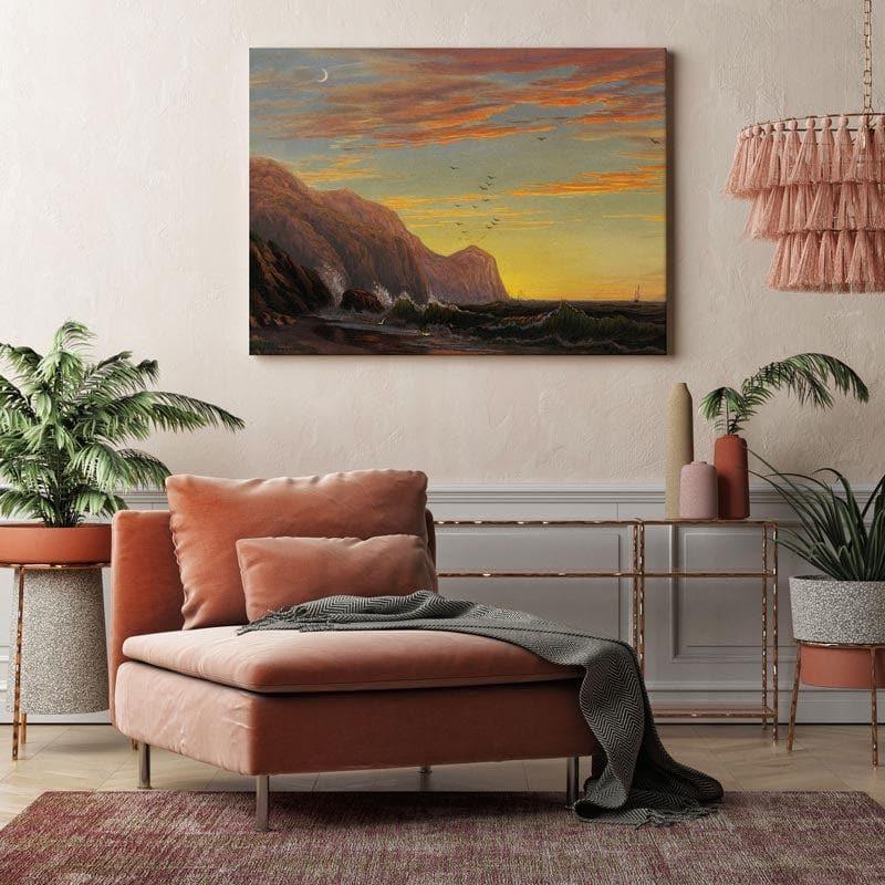 Wall Art & Paintings - Sunset In The Mountains Wall Painting - Gallery Wrap