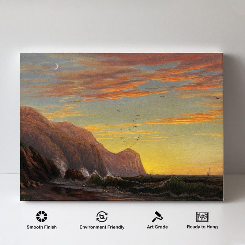 Wall Art & Paintings - Sunset In The Mountains Wall Painting - Gallery Wrap