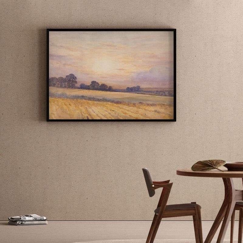 Wall Art & Paintings - Sunset Serenity Landscape Wall Painting - Black Frame